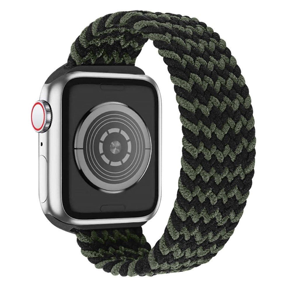 Meget kønt Apple Watch Series 7 41mm Nylon Rem - Størrelse: M - Sort#serie_12