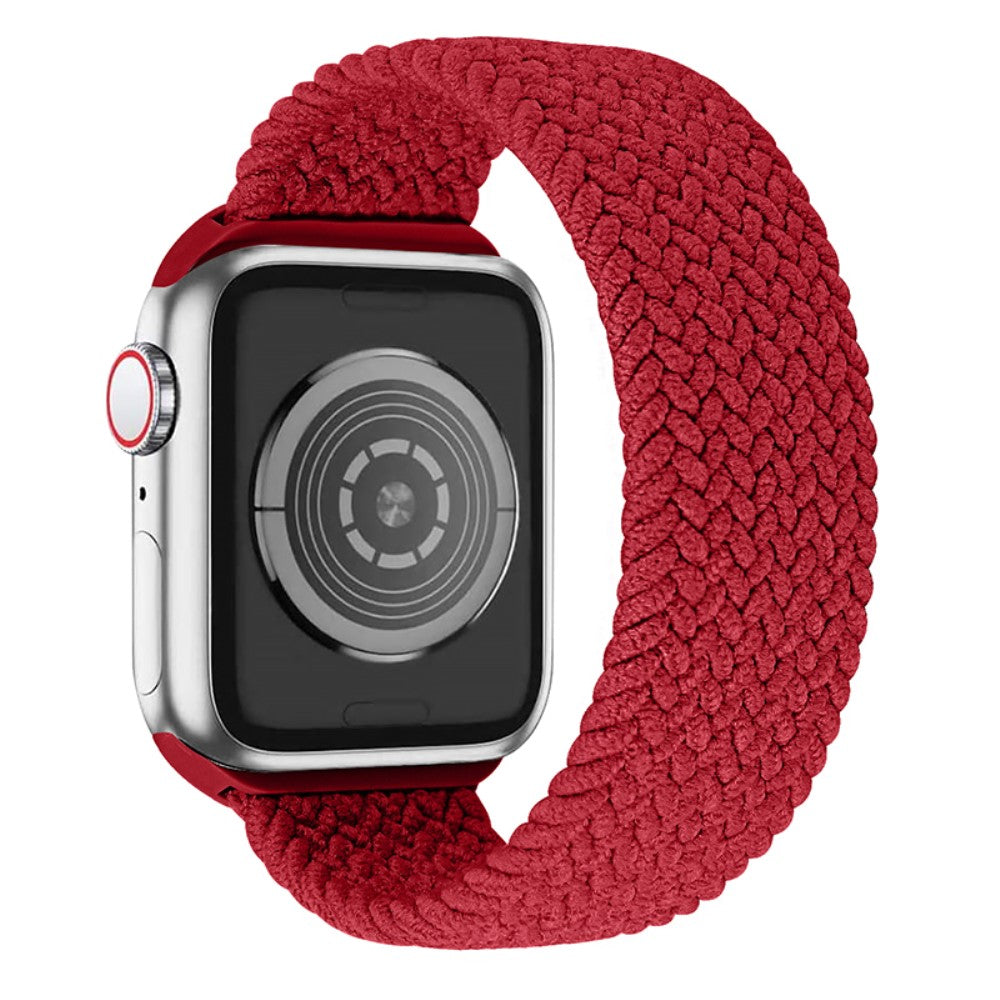 Meget kønt Apple Watch Series 7 41mm Nylon Rem - Størrelse: M - Rød#serie_13
