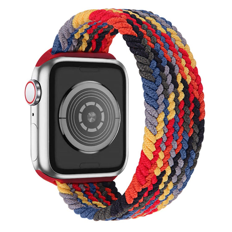 Meget kønt Apple Watch Series 7 41mm Nylon Rem - Størrelse: M - Flerfarvet#serie_2