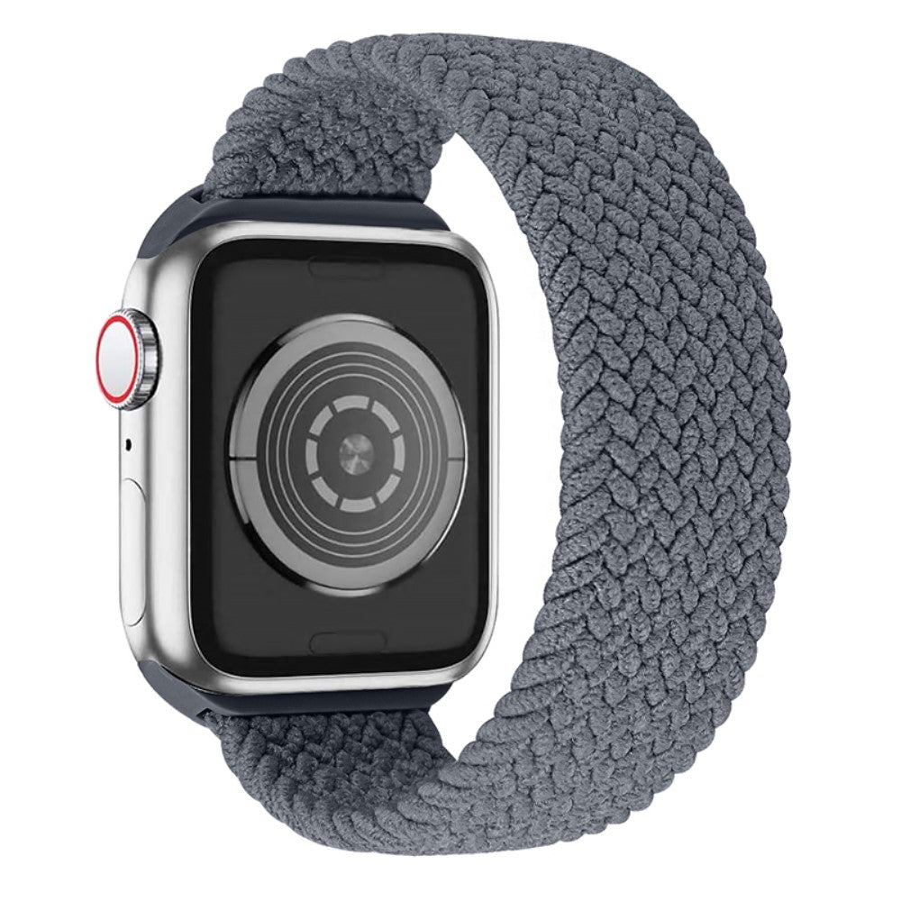 Meget kønt Apple Watch Series 7 41mm Nylon Rem - Størrelse: M - Sølv#serie_20