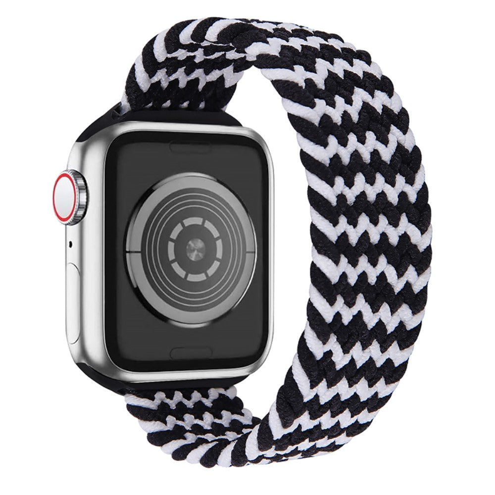 Meget kønt Apple Watch Series 7 41mm Nylon Rem - Størrelse: M - Sort#serie_8