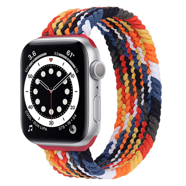 Super fed Apple Watch Series 7 41mm Nylon Rem - Størrelse: S - Flerfarvet#serie_18