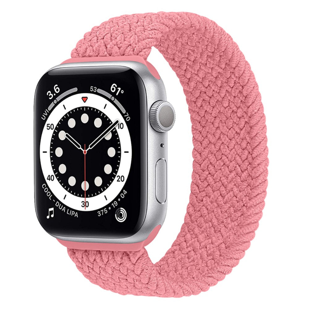 Super fed Apple Watch Series 7 41mm Nylon Rem - Størrelse: S - Pink#serie_21