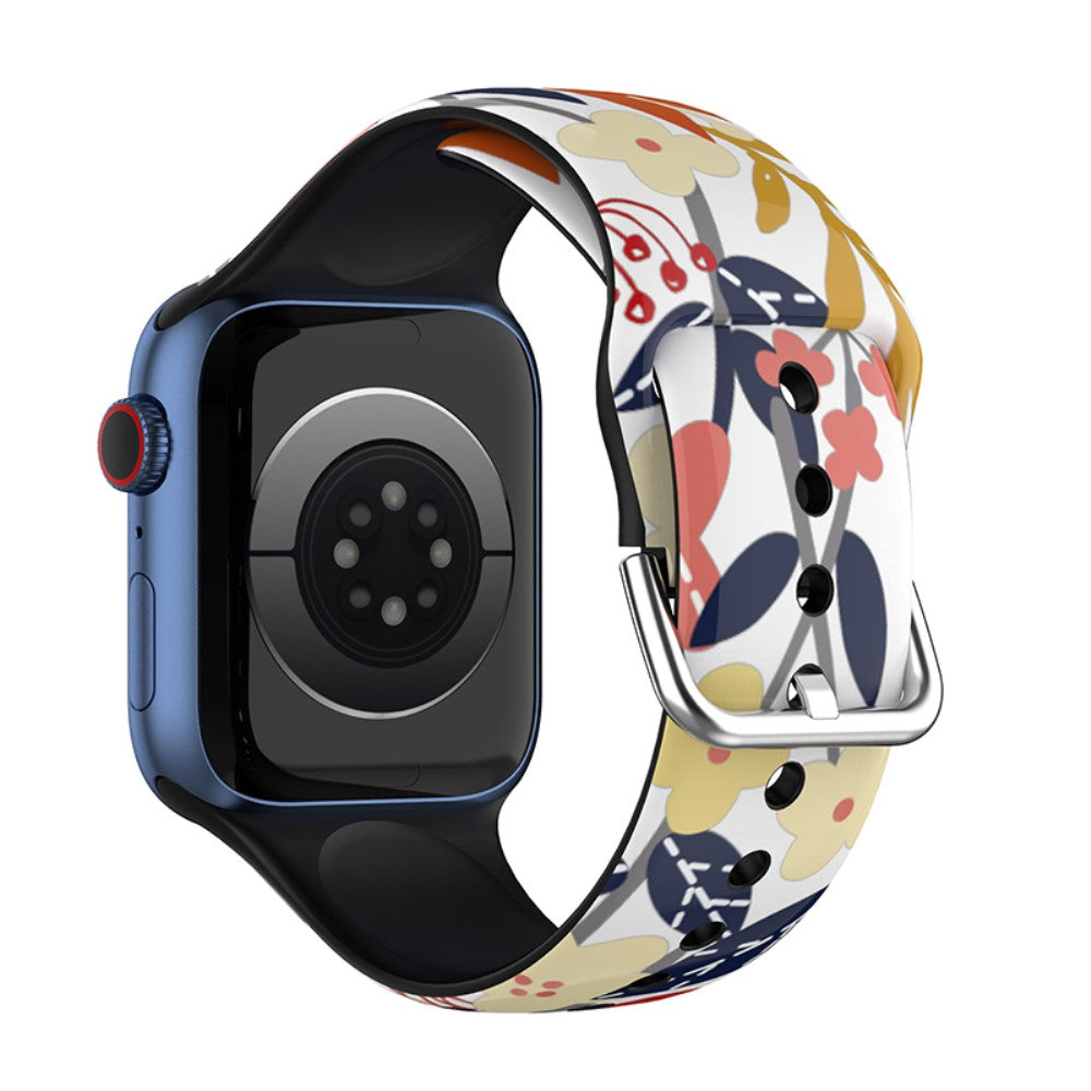 Helt vildt fint Apple Watch Series 7 41mm Silikone Rem - Flerfarvet#serie_2