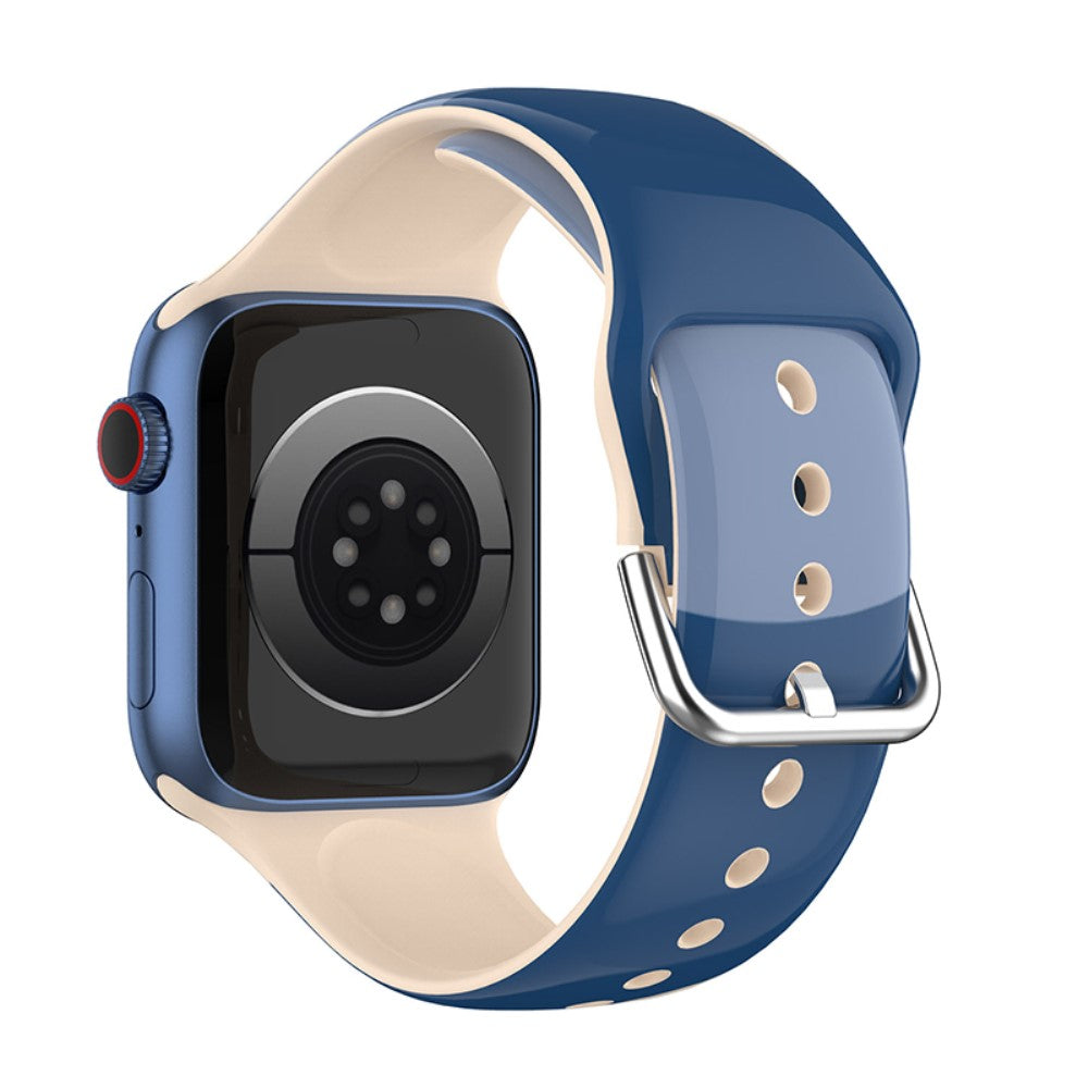 Helt vildt fint Apple Watch Series 7 41mm Silikone Rem - Blå#serie_3