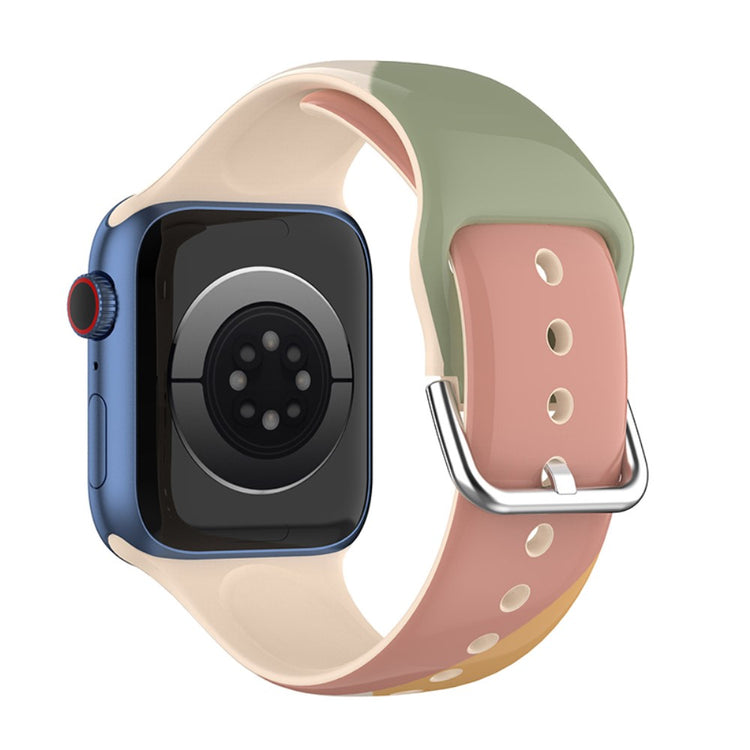 Helt vildt fint Apple Watch Series 7 41mm Silikone Rem - Flerfarvet#serie_4