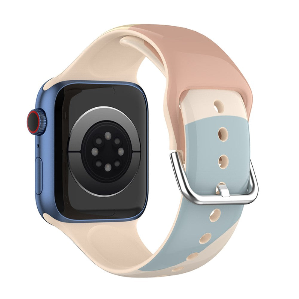 Helt vildt fint Apple Watch Series 7 41mm Silikone Rem - Flerfarvet#serie_5