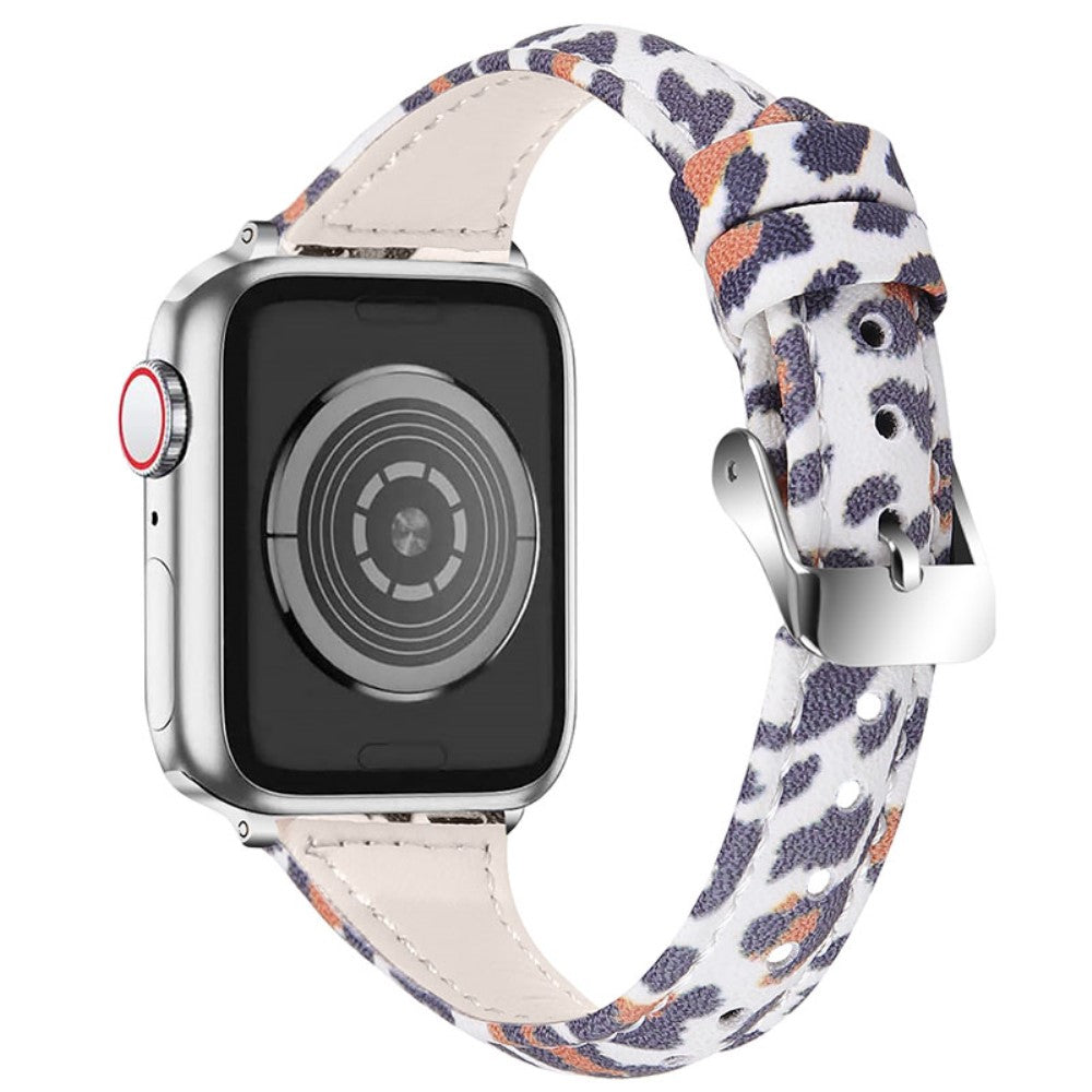 Super fint Apple Watch Series 7 41mm Ægte læder Rem - Flerfarvet#serie_4