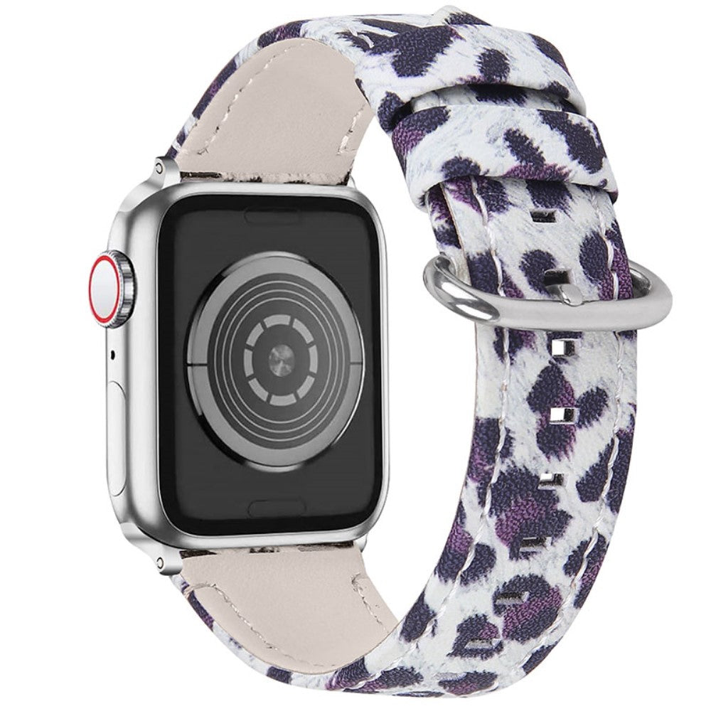 Mega godt Apple Watch Series 7 41mm Ægte læder Rem - Flerfarvet#serie_3