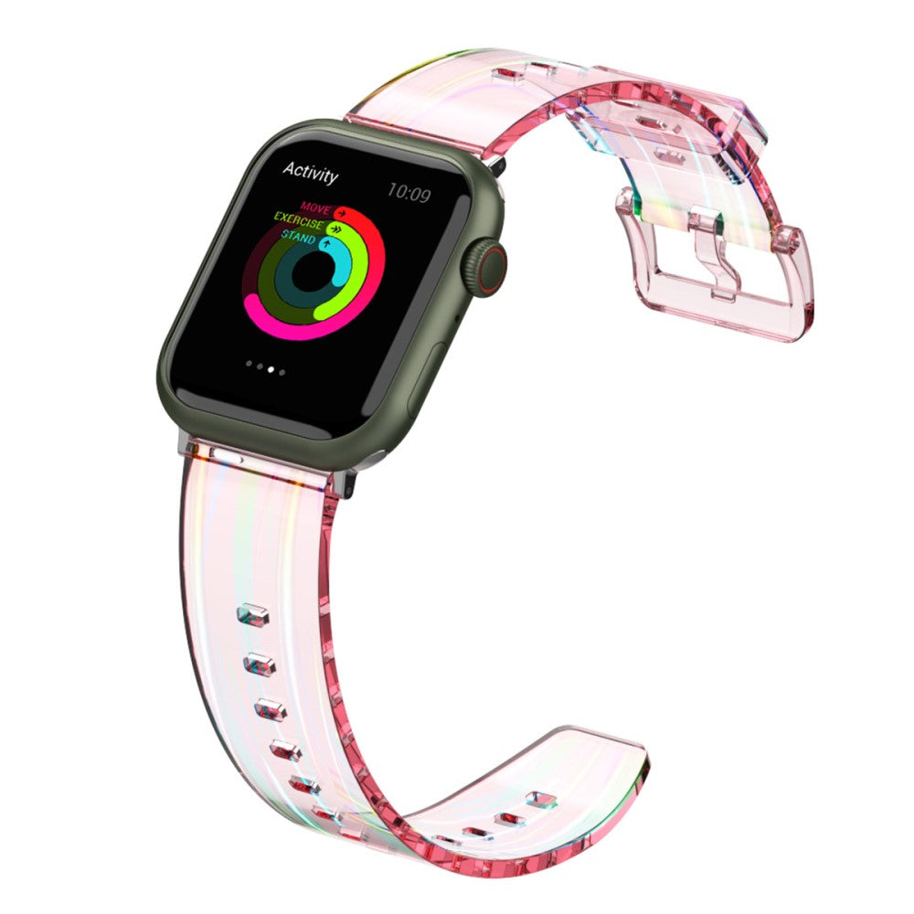 Rigtigt cool Apple Watch Series 7 41mm Silikone Rem - Pink#serie_1