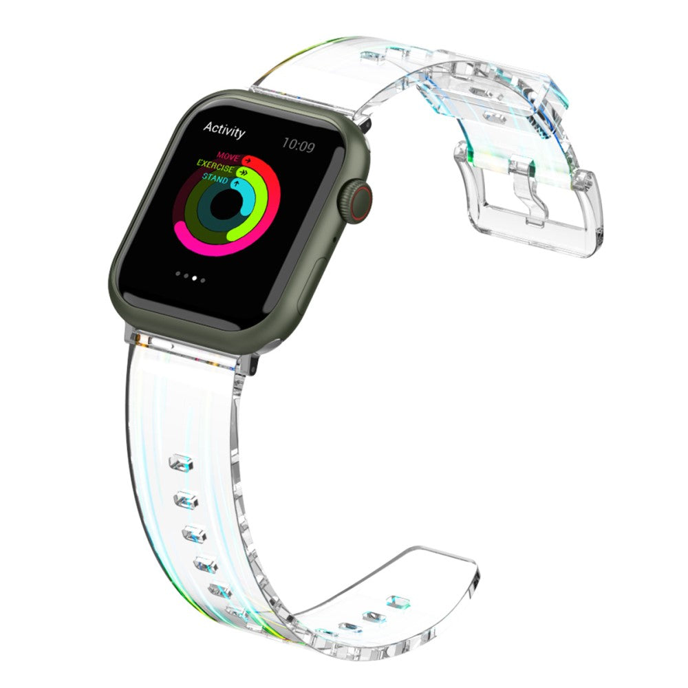Rigtigt cool Apple Watch Series 7 41mm Silikone Rem - Gennemsigtig#serie_2
