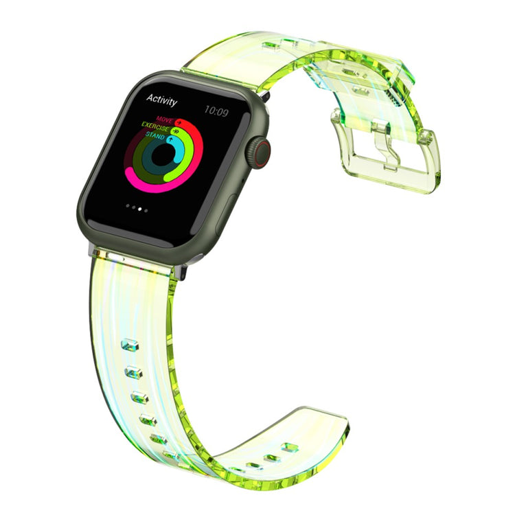 Rigtigt cool Apple Watch Series 7 41mm Silikone Rem - Grøn#serie_3