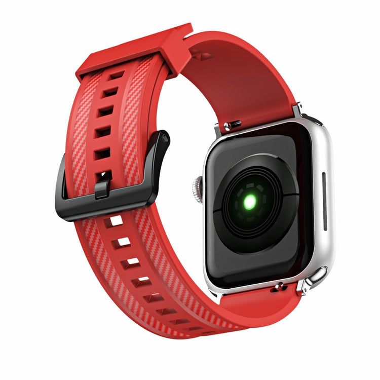 Vildt kønt Apple Watch Series 7 41mm Silikone Rem - Rød#serie_2