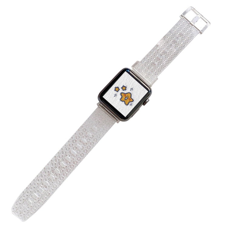 Super kønt Apple Watch Series 7 41mm Silikone Rem - Sølv#serie_072
