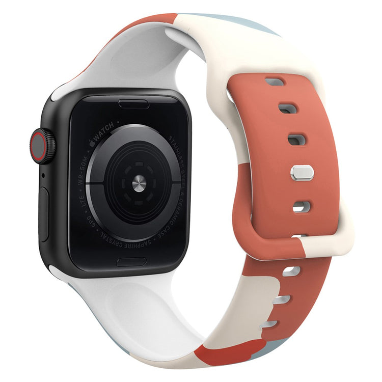 Mega sejt Apple Watch Series 7 41mm Silikone Rem - Flerfarvet#serie_10