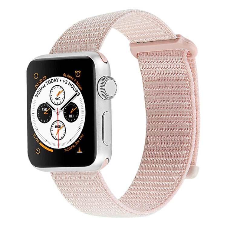 Rigtigt skøn Apple Watch Series 7 41mm Nylon Rem - Pink#serie_3