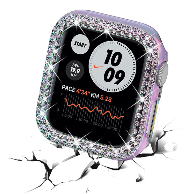 Apple Watch Series 7 41mm Beskyttende Plastik og Rhinsten Bumper  - Flerfarvet#serie_1