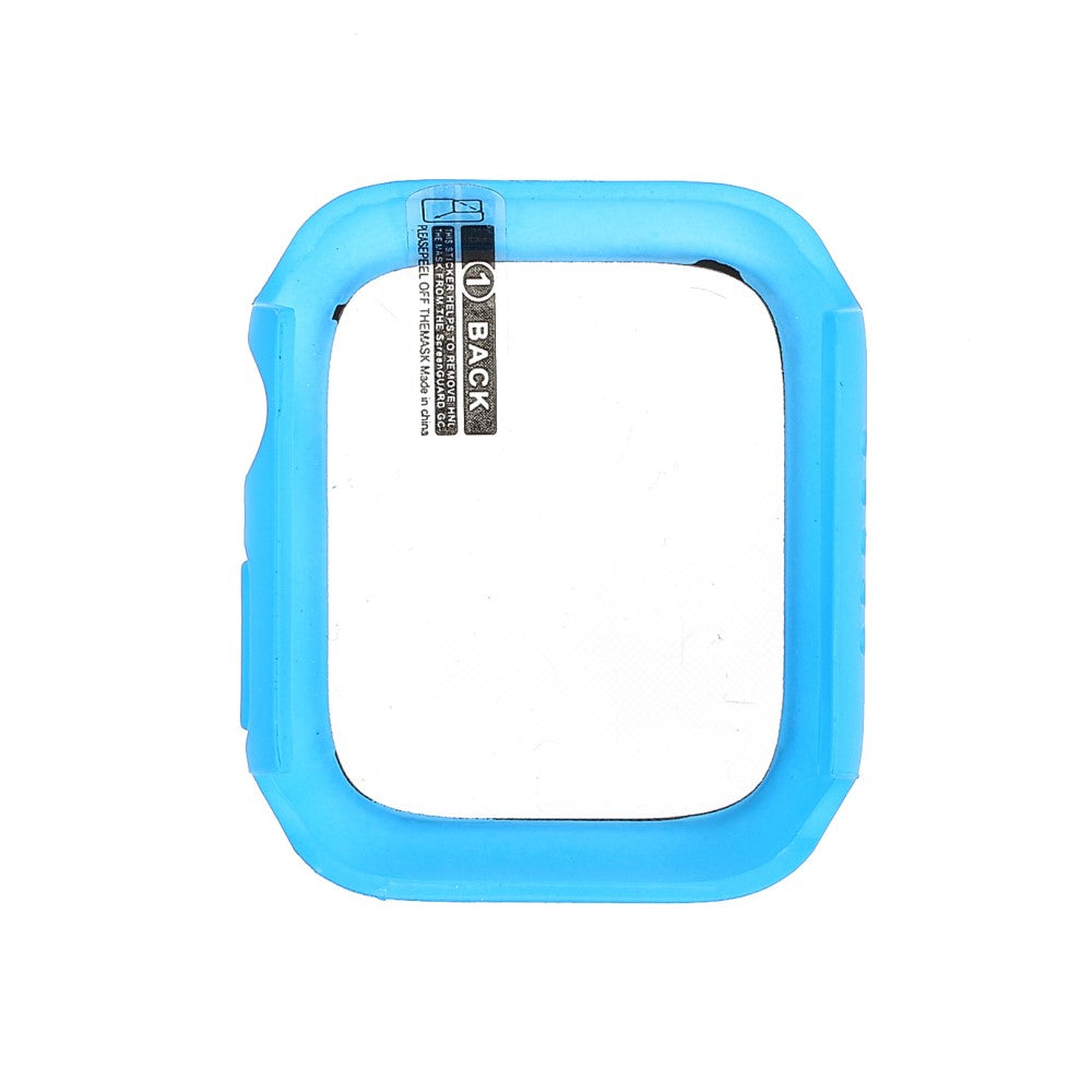 Rigtigt Fint Apple Watch Series 7 41mm Cover med Skærmbeskytter i Hærdet Glas - Blå#serie_1