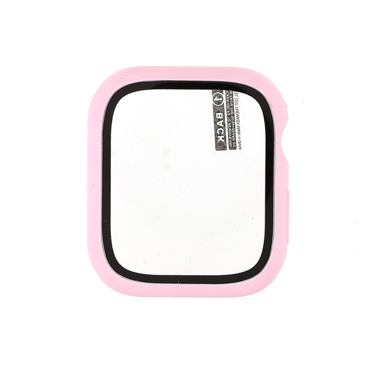 Rigtigt Fint Apple Watch Series 7 41mm Cover med Skærmbeskytter i Hærdet Glas - Pink#serie_10