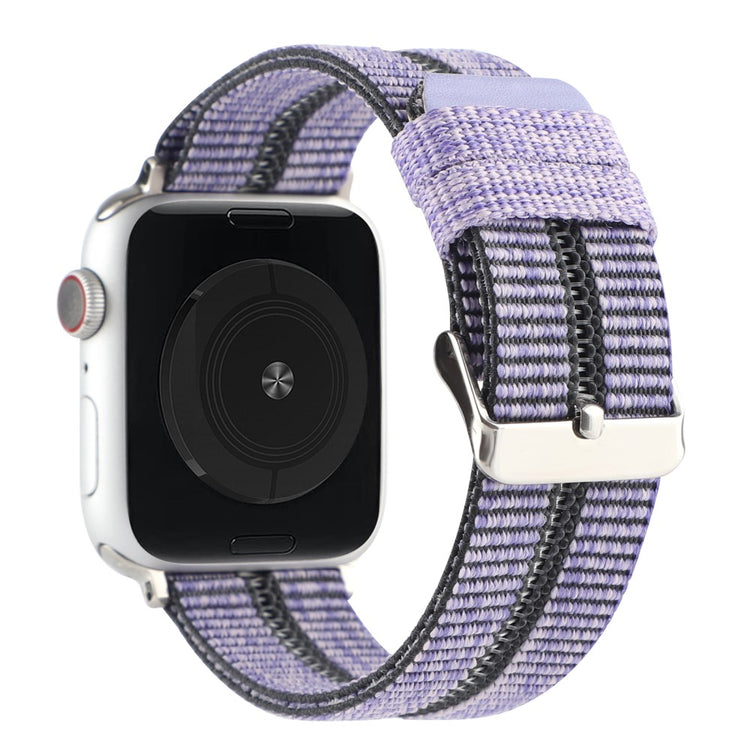 Rigtigt smuk Apple Watch Series 7 41mm Nylon Rem - Lilla#serie_2