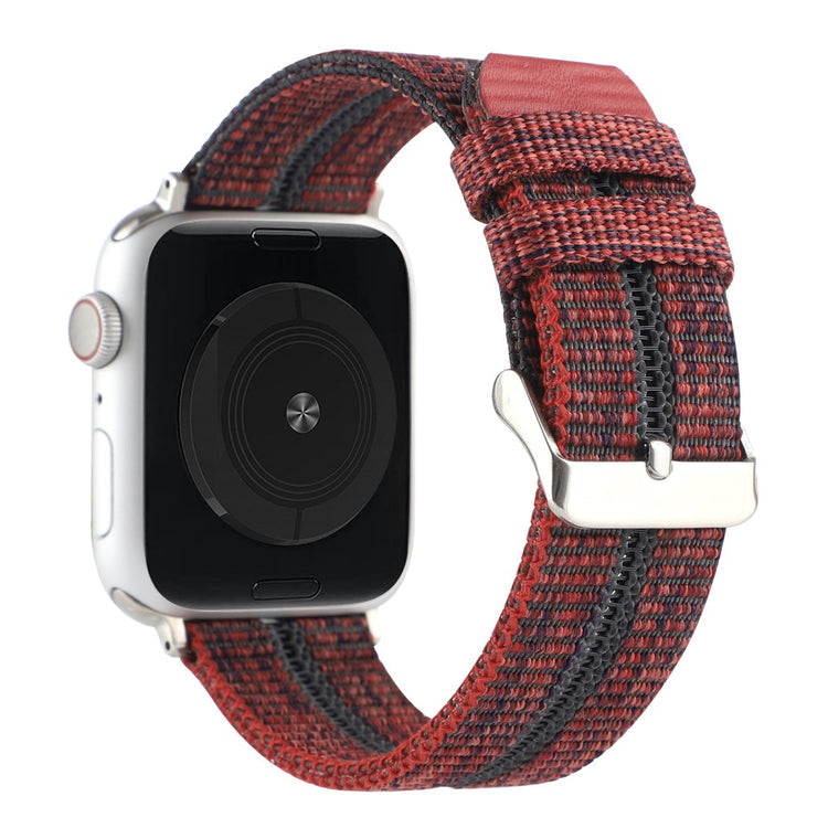 Rigtigt smuk Apple Watch Series 7 41mm Nylon Rem - Rød#serie_3
