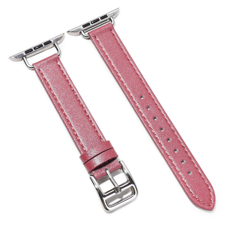Sejt Apple Watch Series 7 41mm Kunstlæder Rem - Pink#serie_5