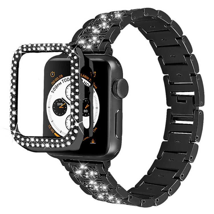 Apple Watch Series 7 41mm Metal Rem med Cover - Sort#serie_3