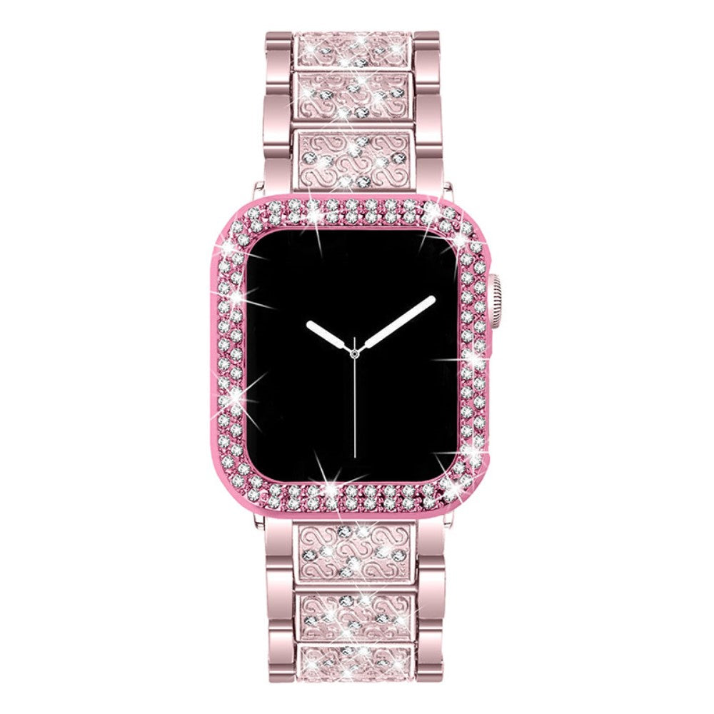 Apple Watch Series 7 41mm Metal Rem med Cover - Pink#serie_5
