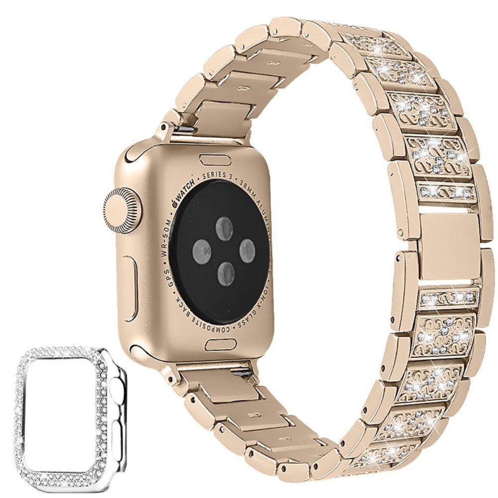 Apple Watch Series 7 41mm Metal Rem med Cover - Guld#serie_6