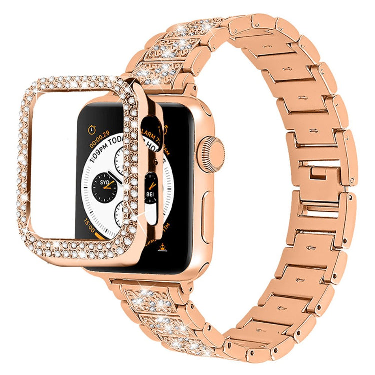 Apple Watch Series 7 41mm Metal Rem med Cover - Pink#serie_7