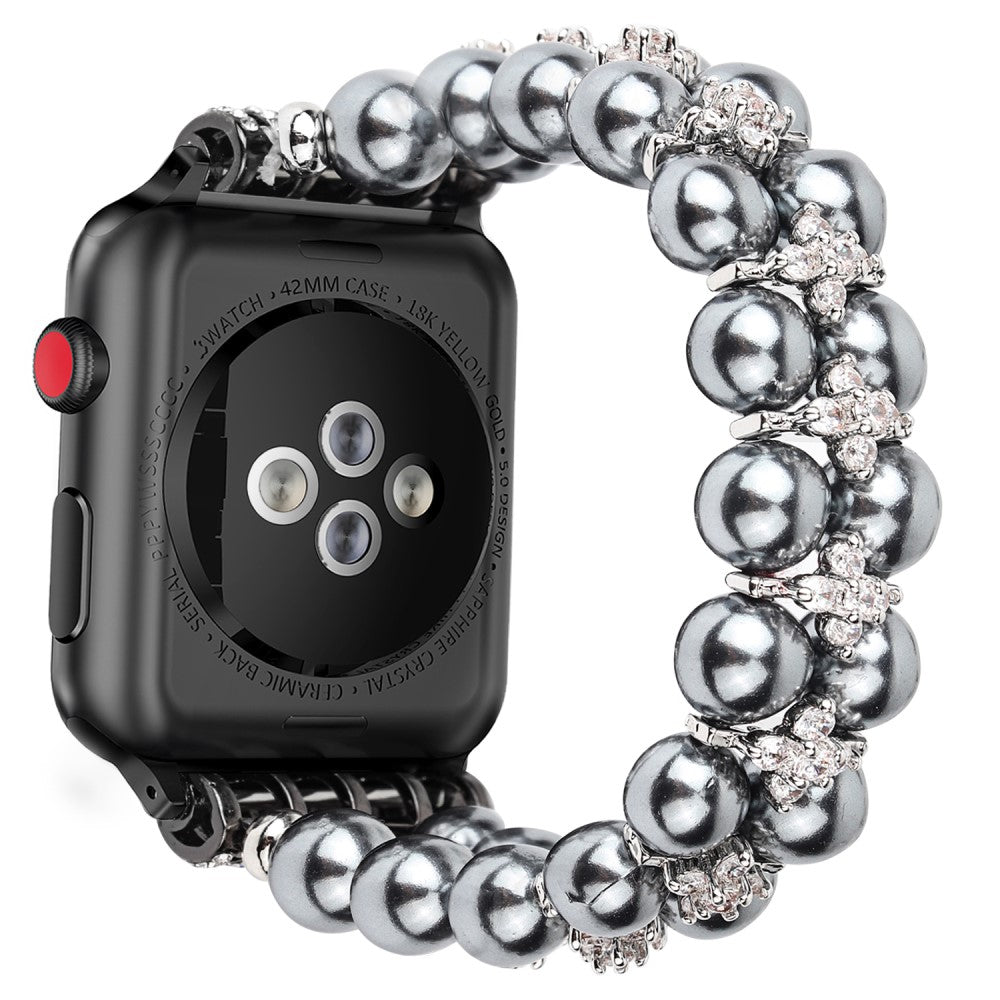 Helt vildt sejt Apple Watch Series 7 41mm Rhinsten Rem - Sort#serie_3