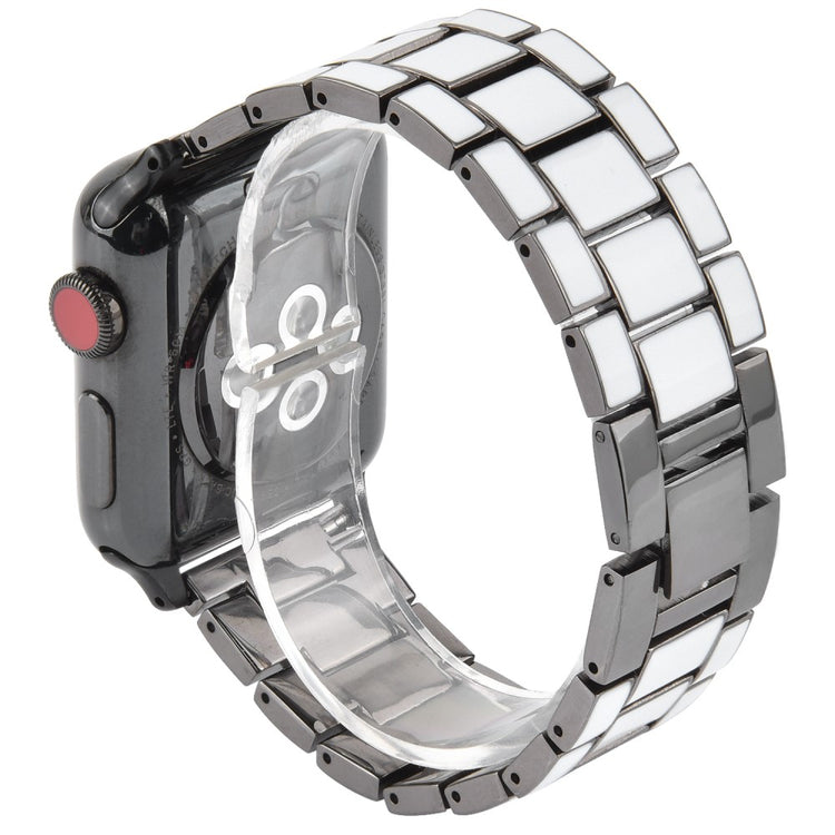 Mega fed Apple Watch Series 7 41mm Metal Rem - Sølv#serie_1