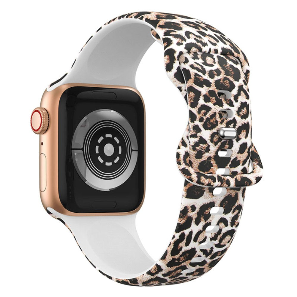 Vildt skøn Apple Watch Series 7 41mm Silikone Rem - Brun#serie_1