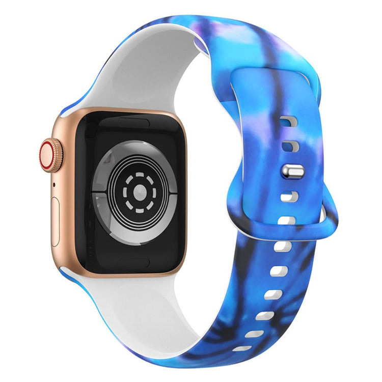 Vildt skøn Apple Watch Series 7 41mm Silikone Rem - Blå#serie_2
