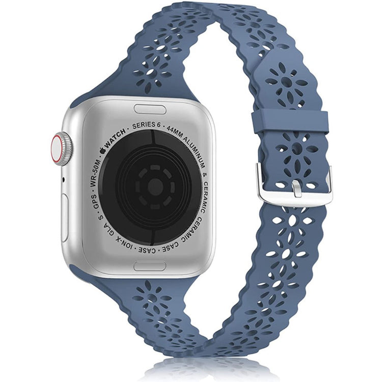 Rigtigt cool Apple Watch Series 7 41mm Silikone Rem - Blå#serie_7