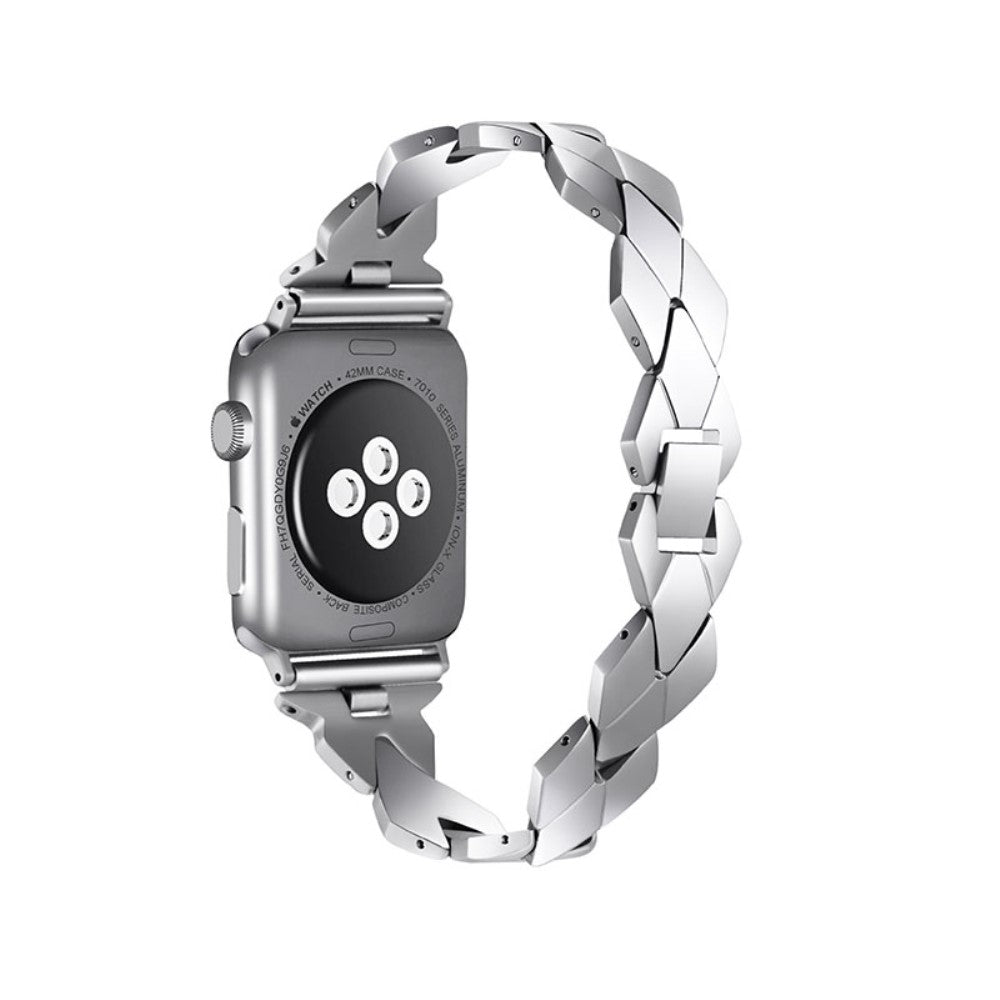 Meget komfortabel Apple Watch Series 7 41mm Metal Rem - Sølv#serie_3