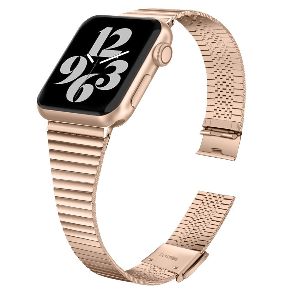 Meget hårdfør Apple Watch Series 7 41mm Metal Rem - Guld#serie_2