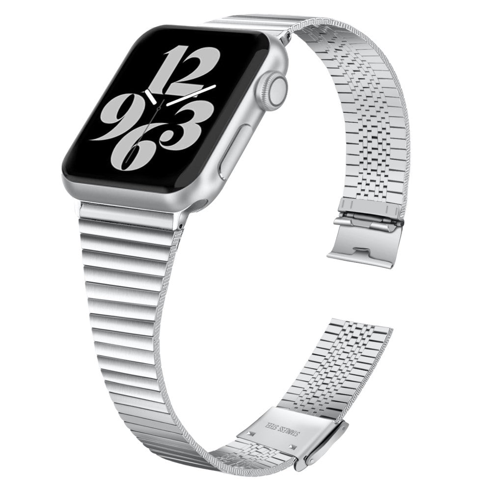 Meget hårdfør Apple Watch Series 7 41mm Metal Rem - Sølv#serie_3