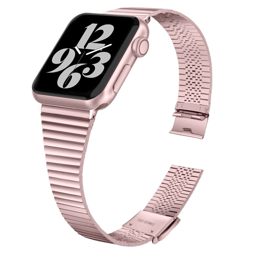 Meget hårdfør Apple Watch Series 7 41mm Metal Rem - Pink#serie_4