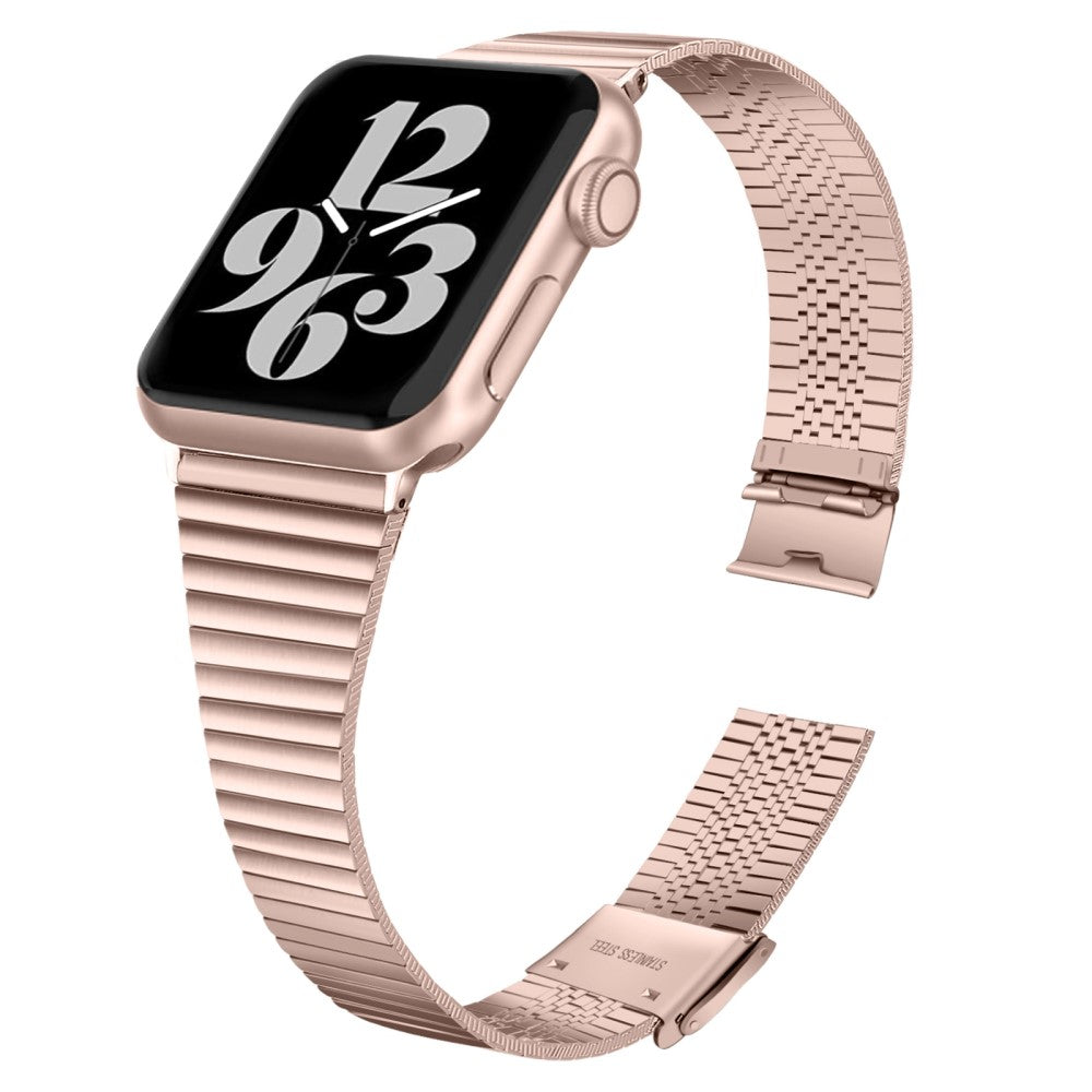 Meget hårdfør Apple Watch Series 7 41mm Metal Rem - Pink#serie_5