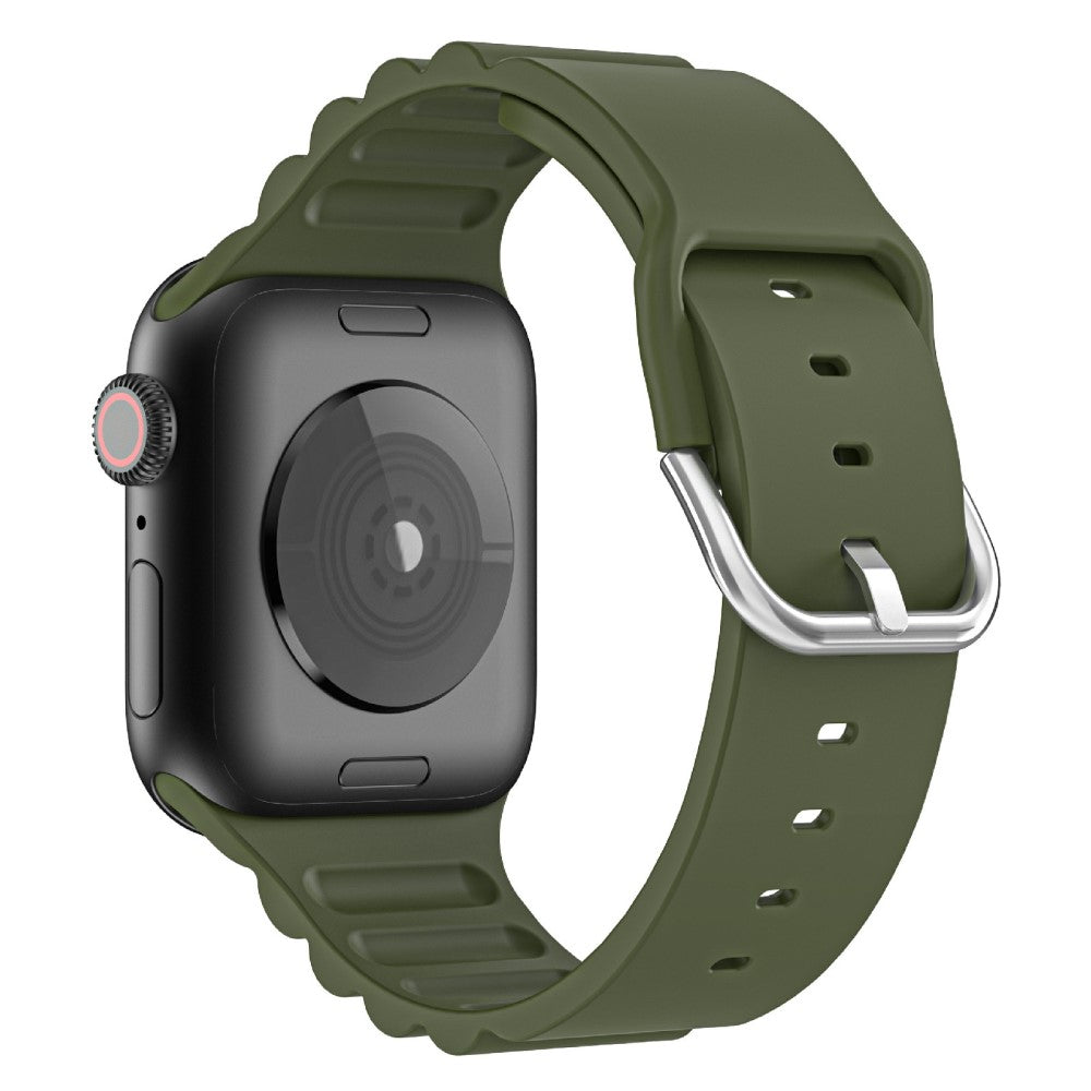 Meget smuk Apple Watch Series 7 41mm Silikone Rem - Grøn#serie_8
