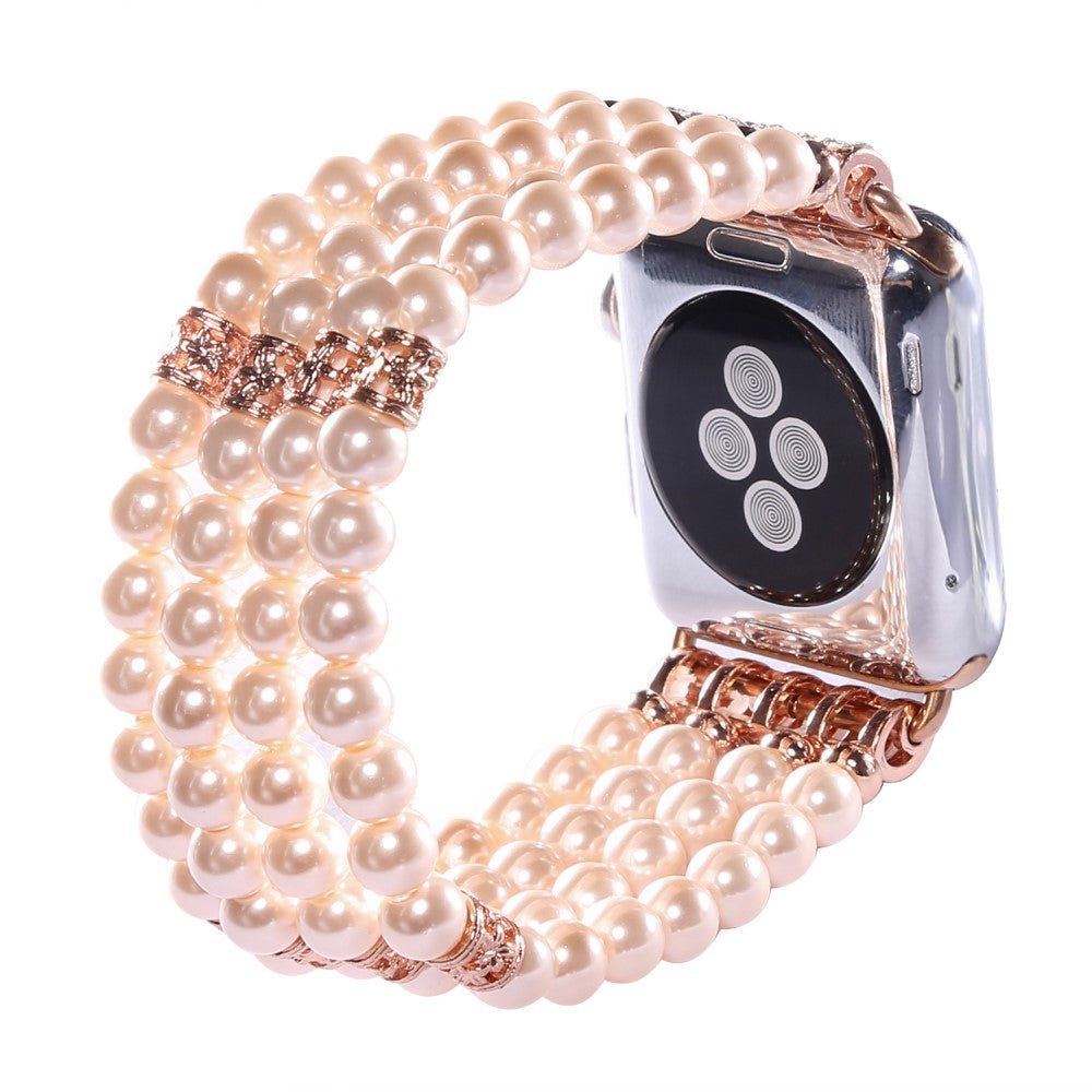 Rigtigt hårdfør Apple Watch Series 7 41mm Rhinsten Rem - Pink#serie_2