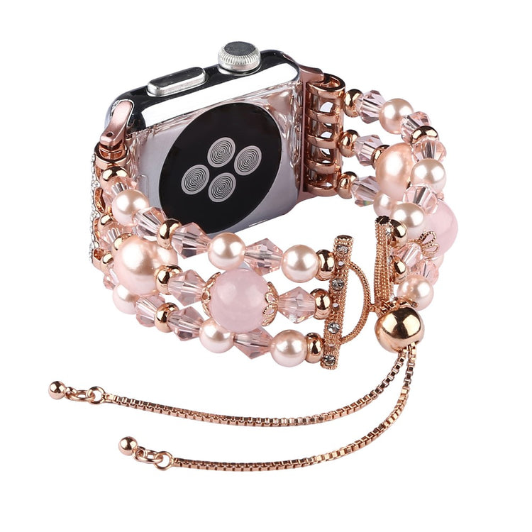 Stilfuld Apple Watch Series 7 41mm Rhinsten Rem - Pink#serie_2