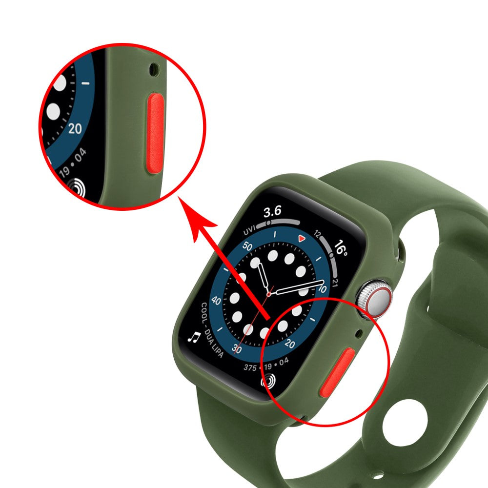 Apple Watch Series 7 41mm  Silikone Bumper  - Grøn#serie_16