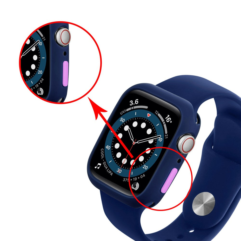 Apple Watch Series 7 41mm  Silikone Bumper  - Blå#serie_19