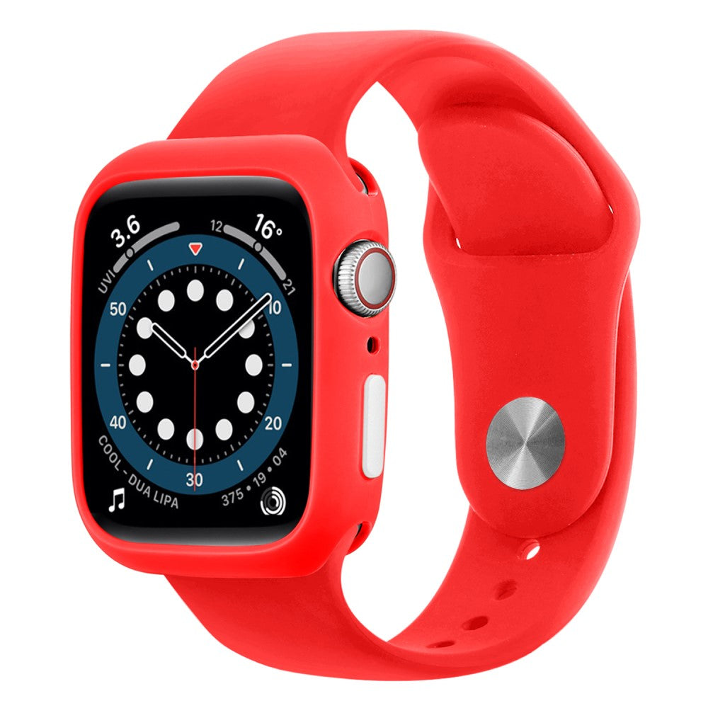 Apple Watch Series 7 41mm  Silikone Bumper  - Rød#serie_7