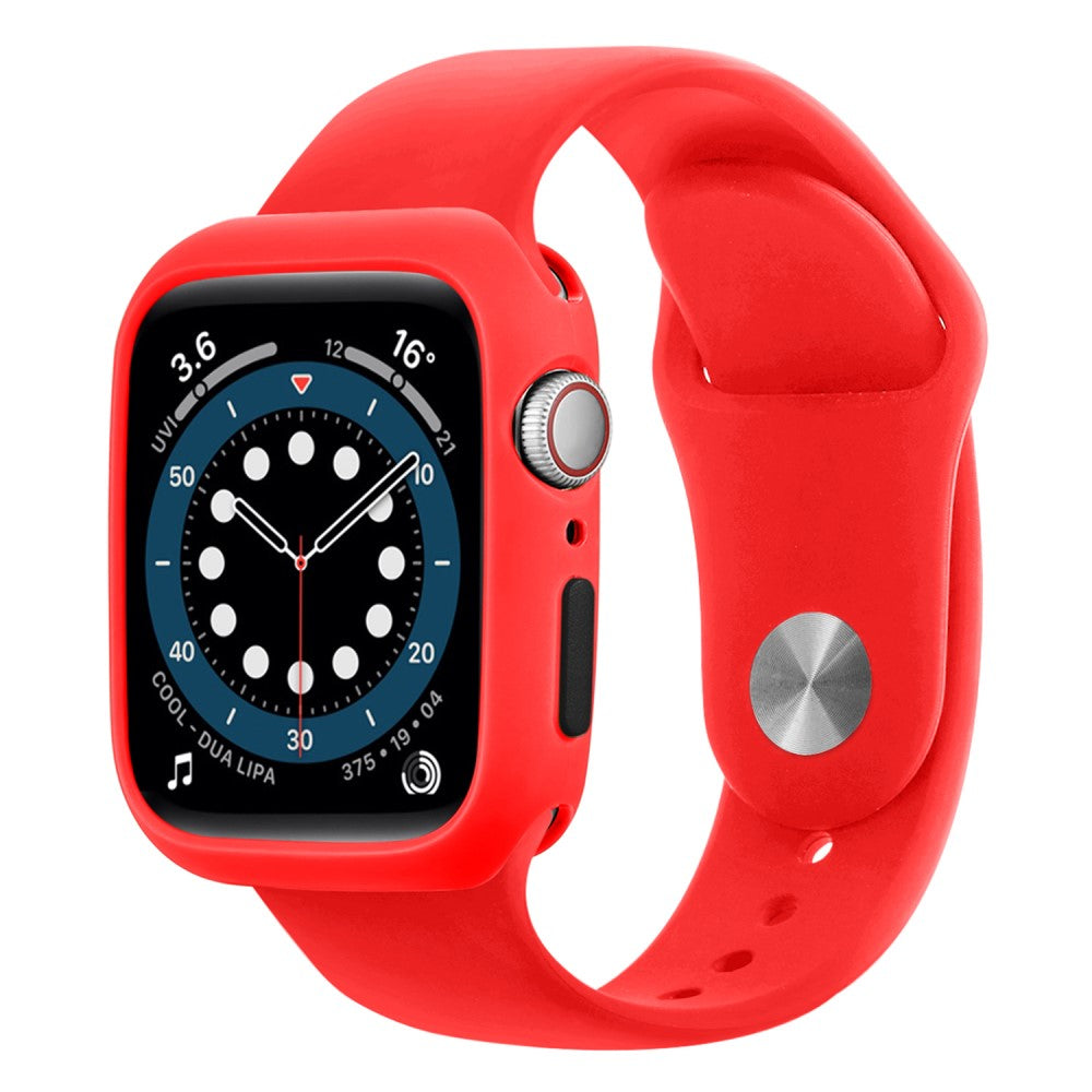 Apple Watch Series 7 41mm  Silikone Bumper  - Rød#serie_8