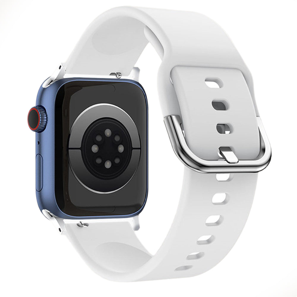 Rigtigt elegant Apple Watch Series 7 41mm Silikone Rem - Hvid#serie_1