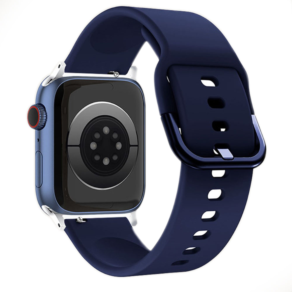 Rigtigt elegant Apple Watch Series 7 41mm Silikone Rem - Blå#serie_10