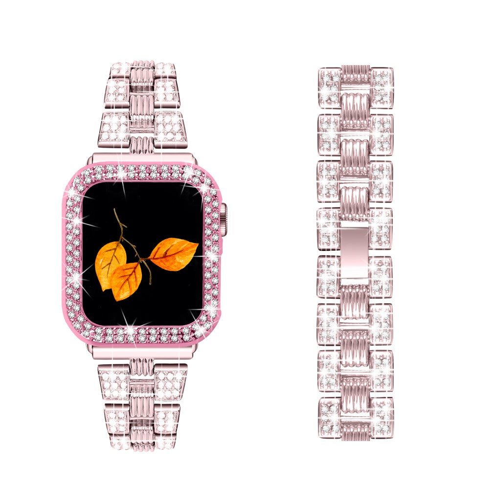 Apple Watch Series 7 41mm Metal Rem med Cover - Pink#serie_2